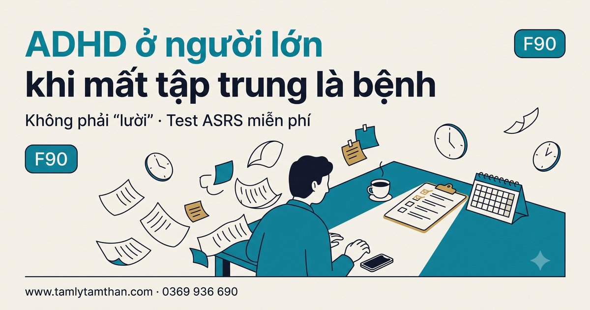 ADHD ở người lớn: khi mất tập trung là bệnh