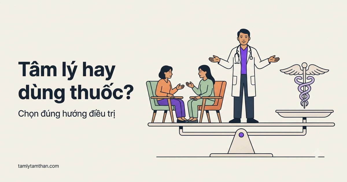 Can thiệp tâm lý hay dùng thuốc? So sánh hiệu quả